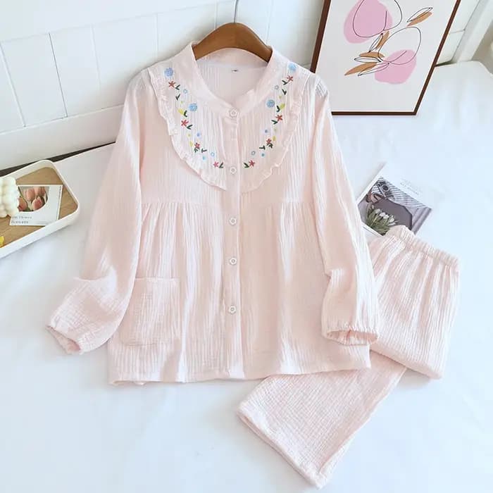 Nouvel ensemble de pyjamas d'été 2026 en pur coton pour femme