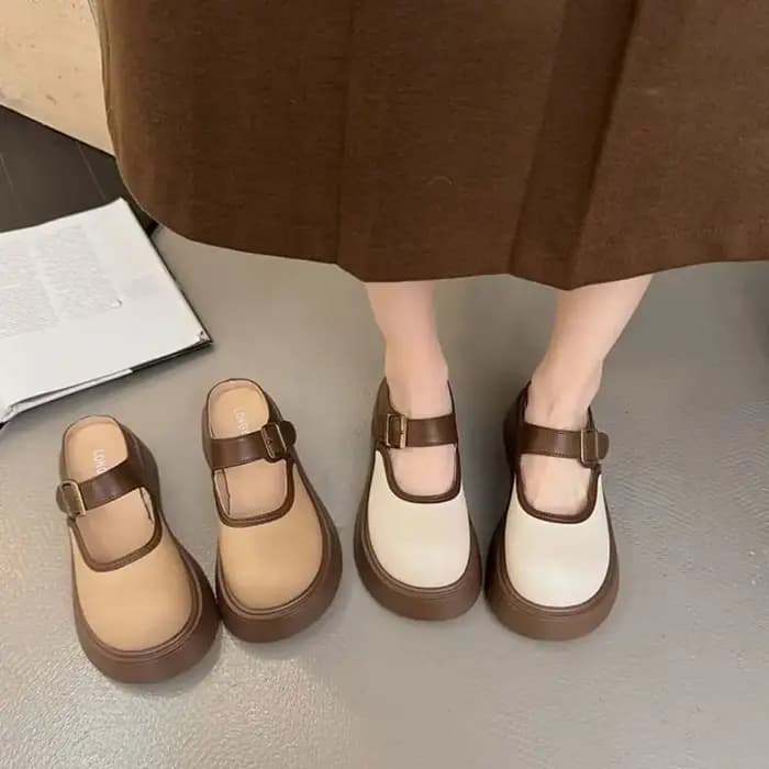 Sandales décontractées rétro en PVC pour femme