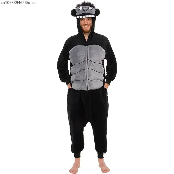 2025 enfants monstre singe couverture Onesie Animal chimpanzé à capuche pyjamas adulte gorille Union Costume Halloween