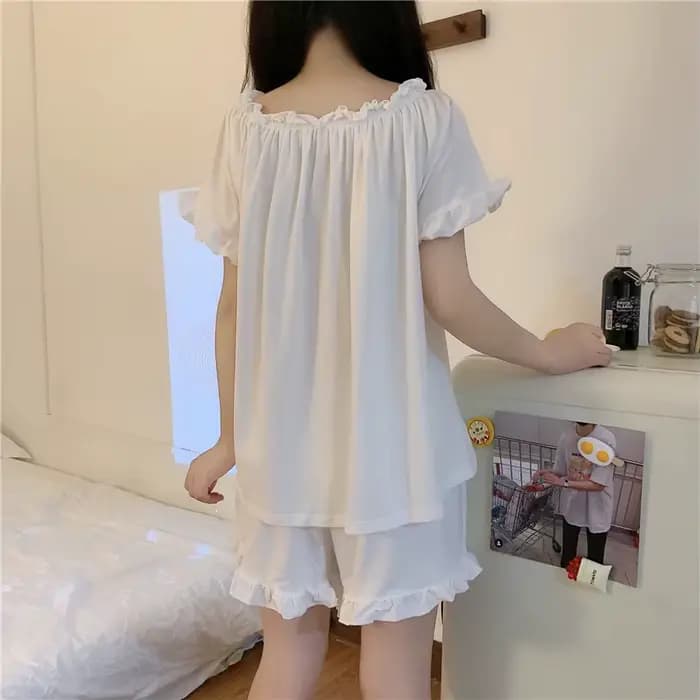 Pyjama court à manches courtes pour femme