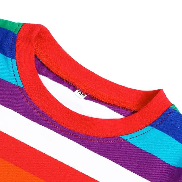 Ensemble de pyjamas à rayures arc-en-ciel pour enfants