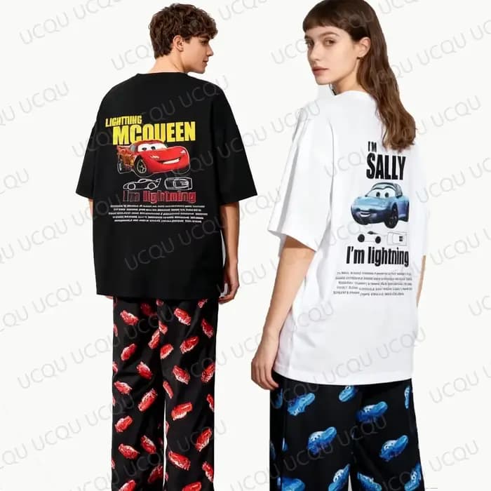Ensemble pyjama familial assorti McQueen Sally 2026 – T-shirt et pantalon de nuit pour adultes et enfants