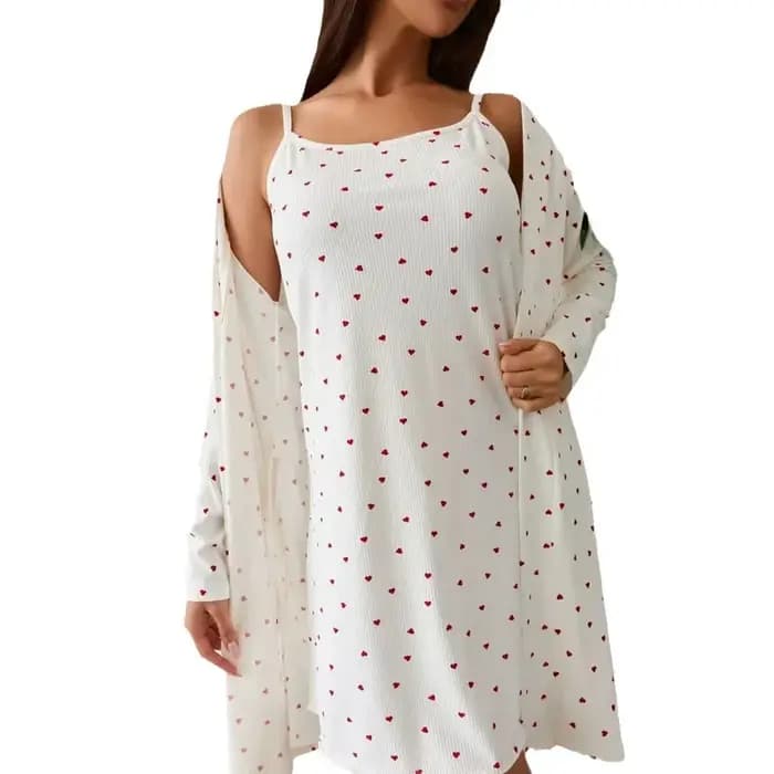 Ensemble pyjama deux pièces imprimé à pois