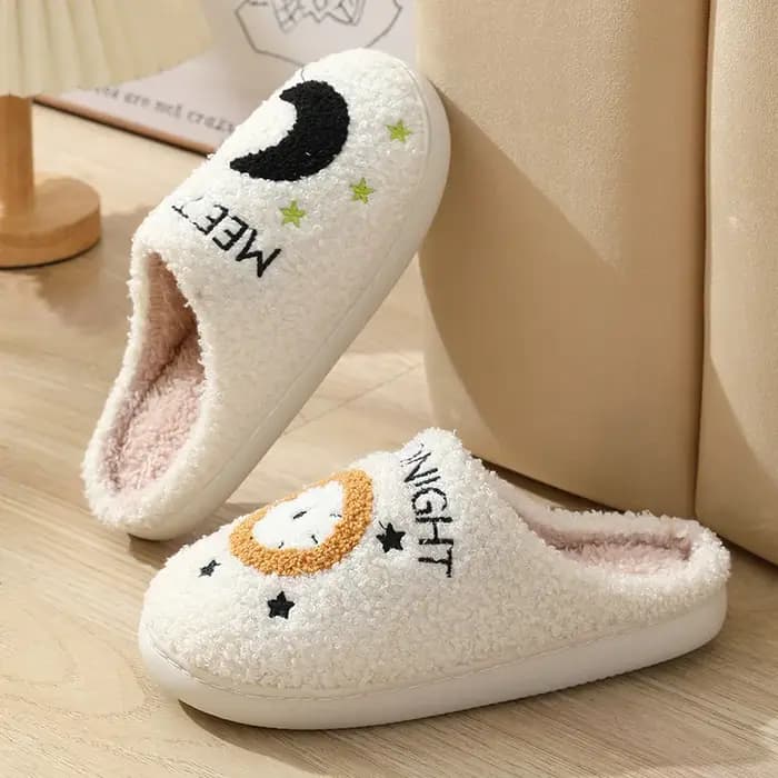YNPO nouveau dessin animé moelleux plate-forme pantoufles femmes 2025 hiver en peluche chaud coton chaussures femme