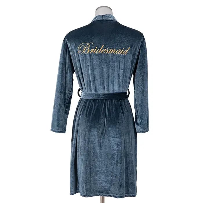 Peignoir Kimono en velours brodé