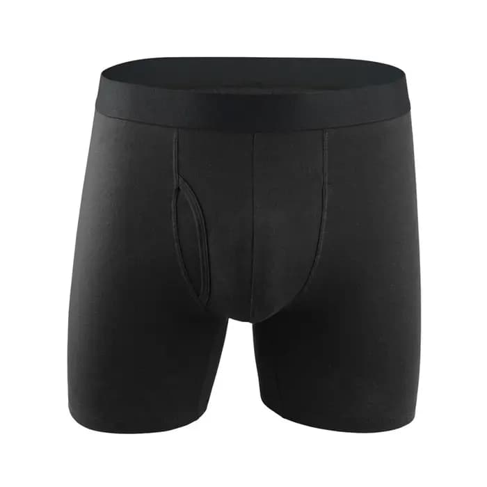 Boxer Long en Coton pour Homme Culotte Imprimée en Famille Sous-Vêtement Ouvert Devant Sexy