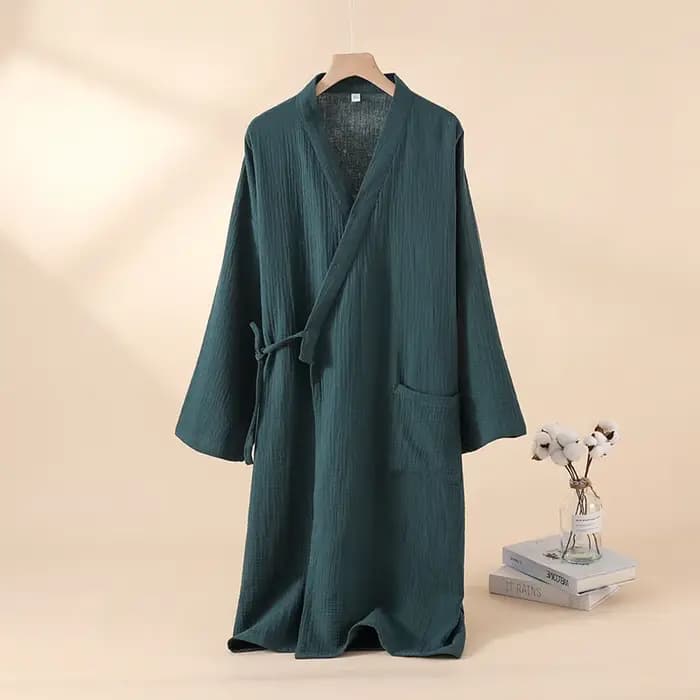 Robes de douche 100% coton pour femmes, Kimono Jacquard Double face, confortable, pour la maison, l'