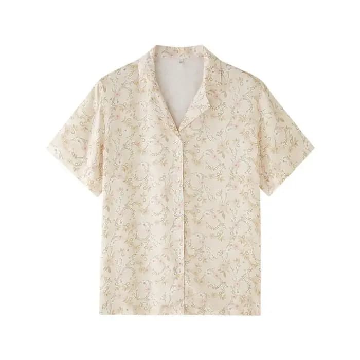 Ensemble pyjama classique à fleurs pour femmes