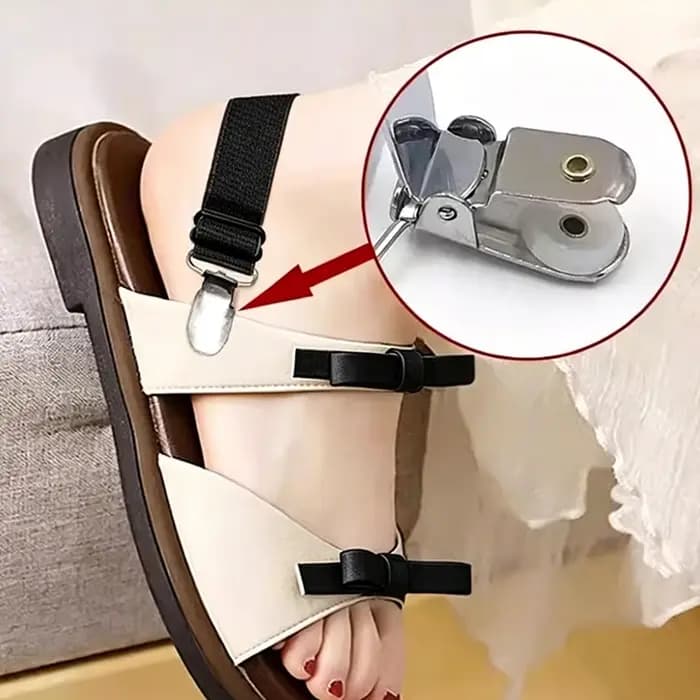 Les pantoufles sont équipées de lacets anti-chute
