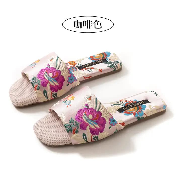 Nouvelles pantoufles d'intérieur chinoises haut de gamme pour femmes, semelle en tendon de bœuf, pan