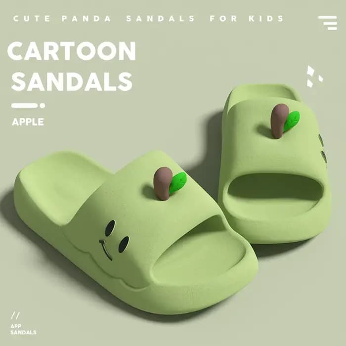 2026 Adorables pantoufles Apple Eva pour femme, pantoufles nuages à plateforme pour couple, légères,
