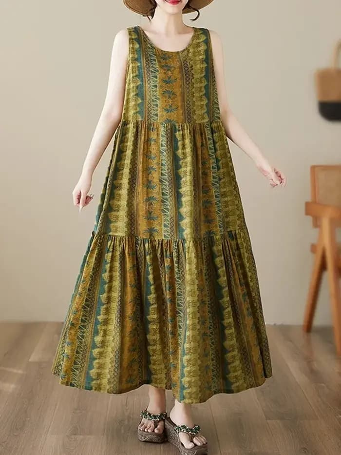 Robe longue d'été ample et décontractée pour femme