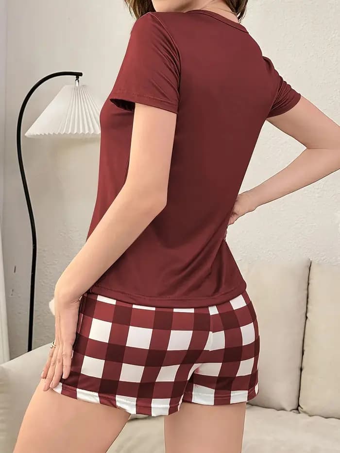 Ensemble 2 pièces de pyjama pour femme pour toutes les saisons