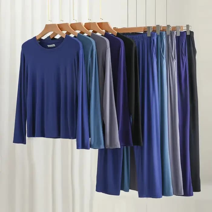 Ensemble pyjama deux pièces en coton pour homme