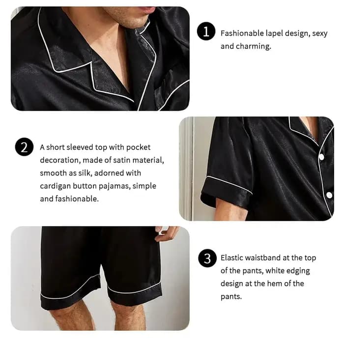 Ensemble de pyjama à manches courtes pour hommes