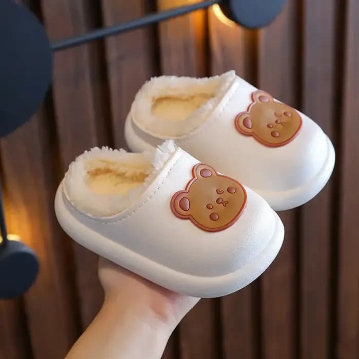 Pantoufles d'hiver imperméables en coton pour bébé, pantoufles d'intérieur pour enfants, pour filles