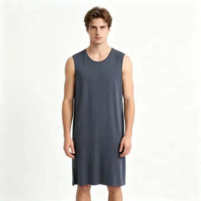 Robe de nuit d'été pour homme en modal fin