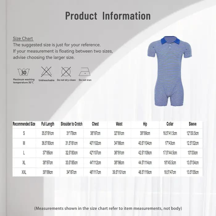 Pyjamas Combinaisons Homme Boutonnées à Rayures Manches Longues Confortables Décontractées Ajustées Sous-vêtements Adultes