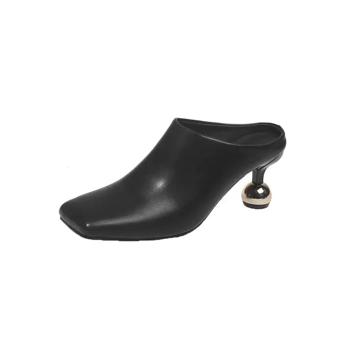 Baotou – pantoufles à tête carrée en peau de mouton blanche pour femmes, texturées, élégantes, décon