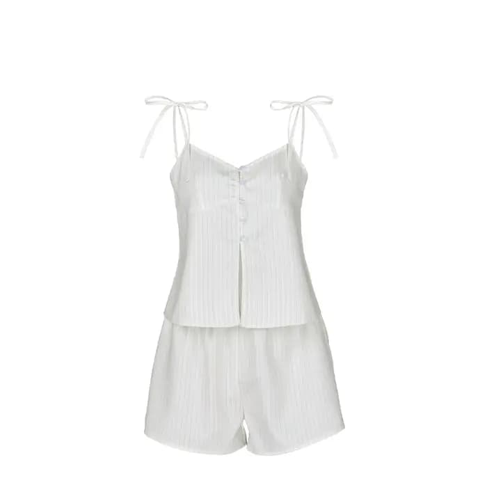 Pyjama rayé style Ins pour femme