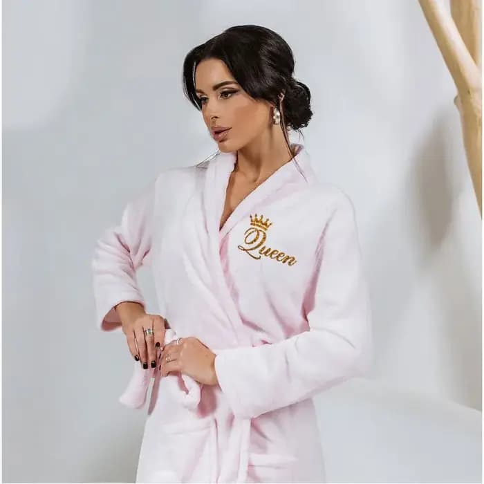 Queen King – peignoirs en peluche confortables, Ultra doux, Mr Mrs, en flanelle éponge, col châle, p