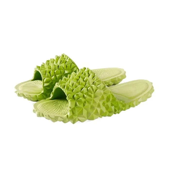 Décontracté drôle créatif Durian pantoufles anti-dérapant maillots de bain appartements pantoufles f
