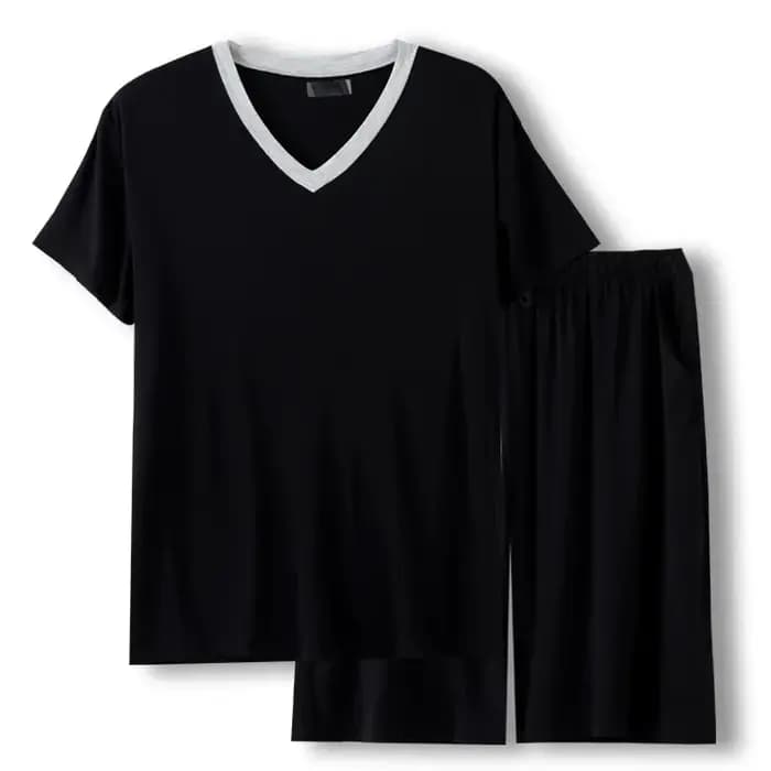 Ensembles de pyjama décontractés d'été pour hommes 2026 – Tenues de nuit douces en modal avec t-shir