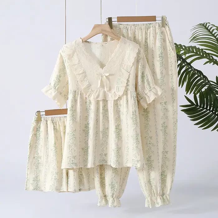 Ensemble de vêtements de nuit trois pièces pour femmes