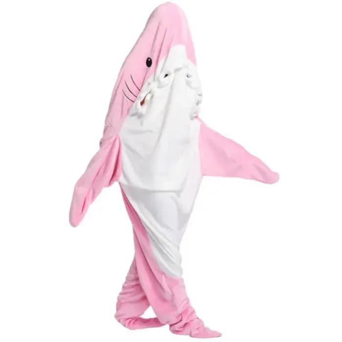 Pyjama Combinaison Requin Cartoon Confortable et Amusant avec Capuche, Pyjama Requin Épais et Chaud,