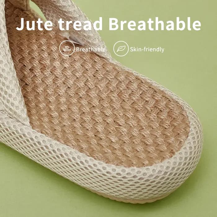 Pantoufles en lin muettes pour femmes et hommes
