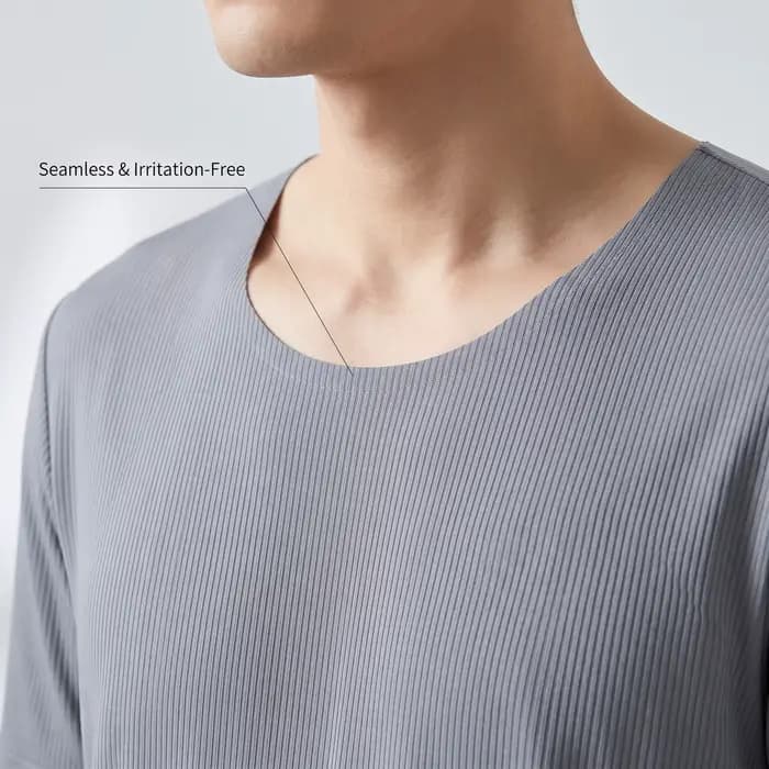 Ensemble de vêtements de détente d'été pour hommes : Pyjama en soie glacée