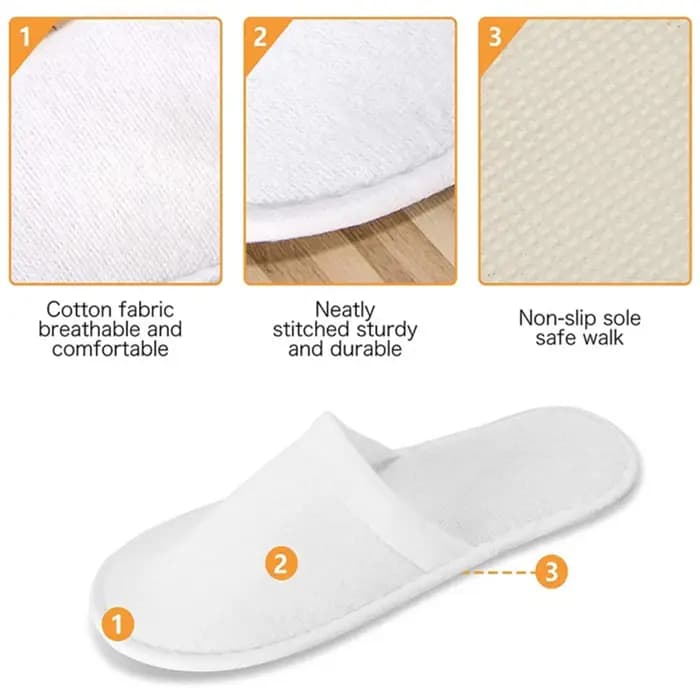 Pantoufles de spa en peluche brossée pour hommes et femmes