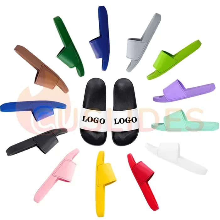 Logo personnalisé pantoufles conception marque OEM/ODM diapositives PVC anti-dérapant imperméable en plein air