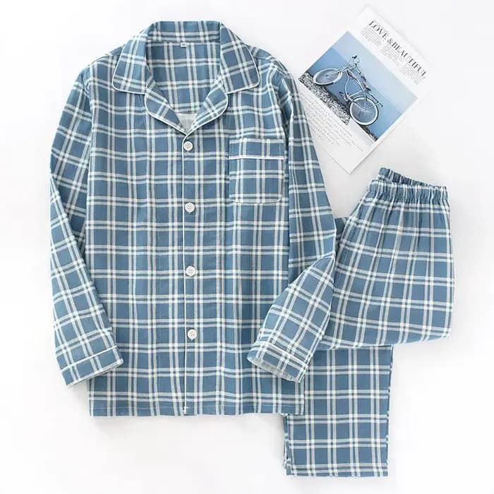 Pyjama à Carreaux Imbibé 100% Coton pour Homme