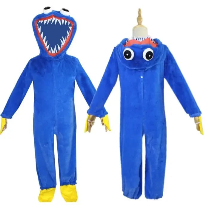 Costume de Jeu de Monstre à Bouche Bleue pour Halloween Combinaison Kigurumi en Peluche Cadeau de Noël pour Enfant Vente en Gros