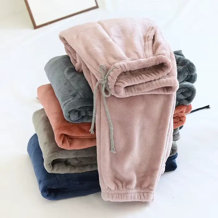 Pantalon de sommeil en flanelle épaisse pour femme