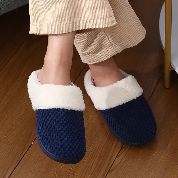Sourire – pantoufles de maison pelucheuses pour femmes