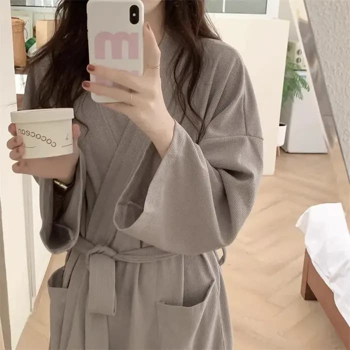 Robe de chambre luxueuse en tissu gaufré : Nouvelle