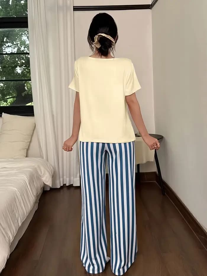 Ensemble de pyjamas pour femmes printemps/été en 2 pièces