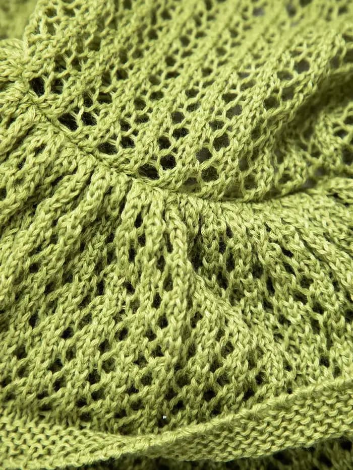 Mini robe en tricot à volants pour femmes