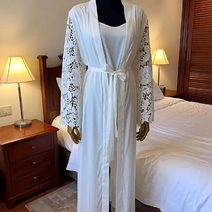 Robe de mariée longue en soie luxueuse