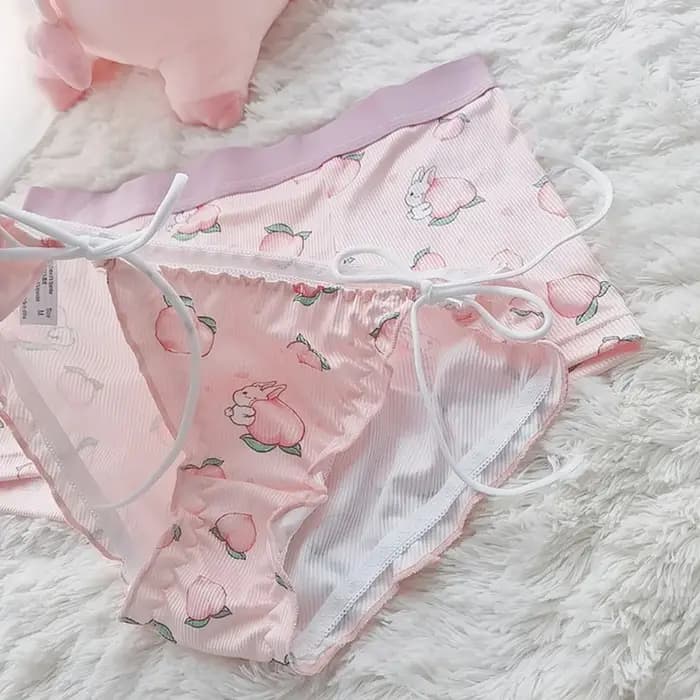 2 pièces mignon Couple ensemble de sous-vêtements hommes Boxer Shorts Loli dentelle culotte fil coton