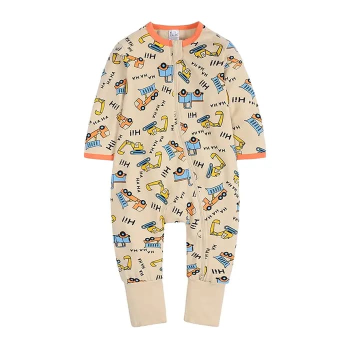 Barboteuse pyjama unisexe en coton pour bébé fille et garçon
