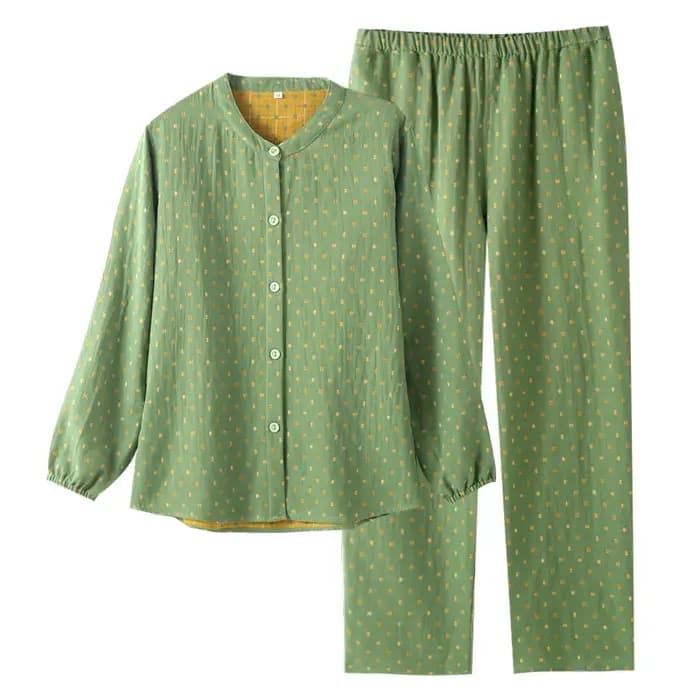 Pyjama double couche en gaze de coton lavé pour couple