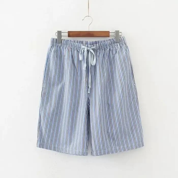 Short de pyjama à rayures 100% coton pour hommes