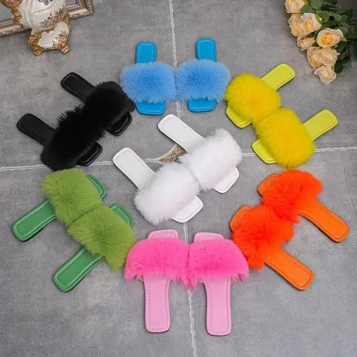 Pantoufles à fourrure pour femmes