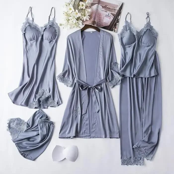 Ensemble de vêtements de nuit en Satin pour femmes