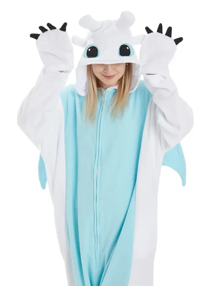 Nouveau Pyjama Combinaison Dragon Sans Dents pour Adulte