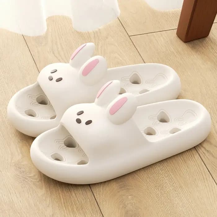 Maison pantoufle femmes lapin mignon nuage sandales été tongs plage diapositives maison décontracté