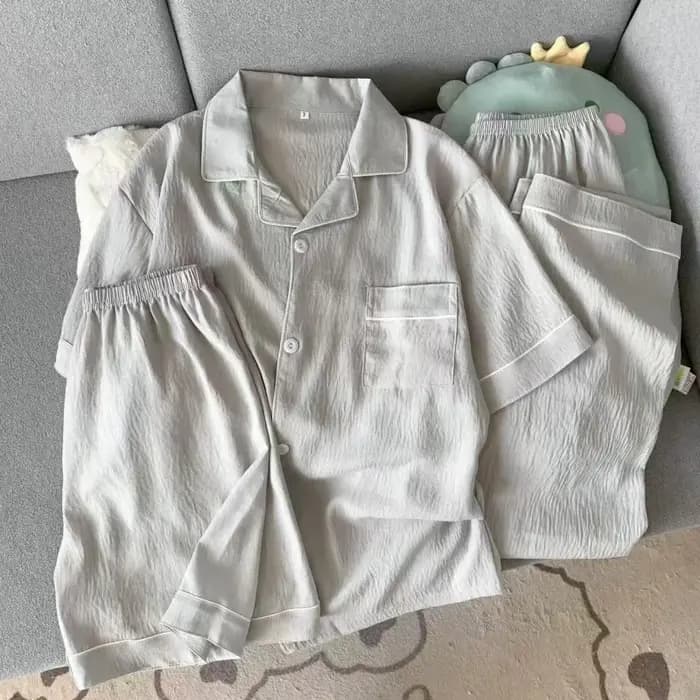 Pyjama trois pièces pour homme printemps/été - ensemble confortable de pantalon et short à manches courtes pouvant être porté à l'extérieur